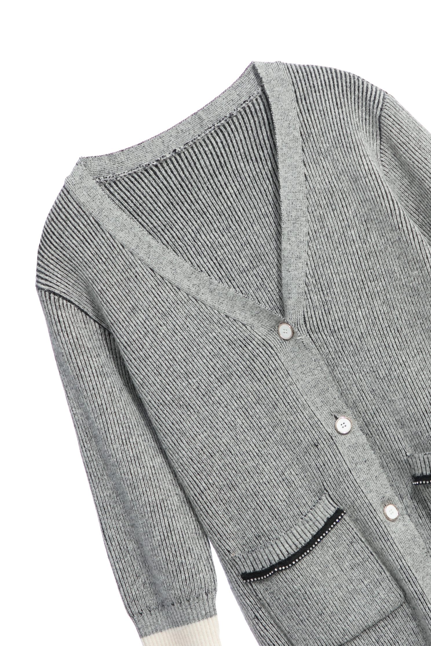 灰色坑條針織長版外套灰色坑條針織長版外套,一般外套,外套,秋冬穿搭,針織,長版外套