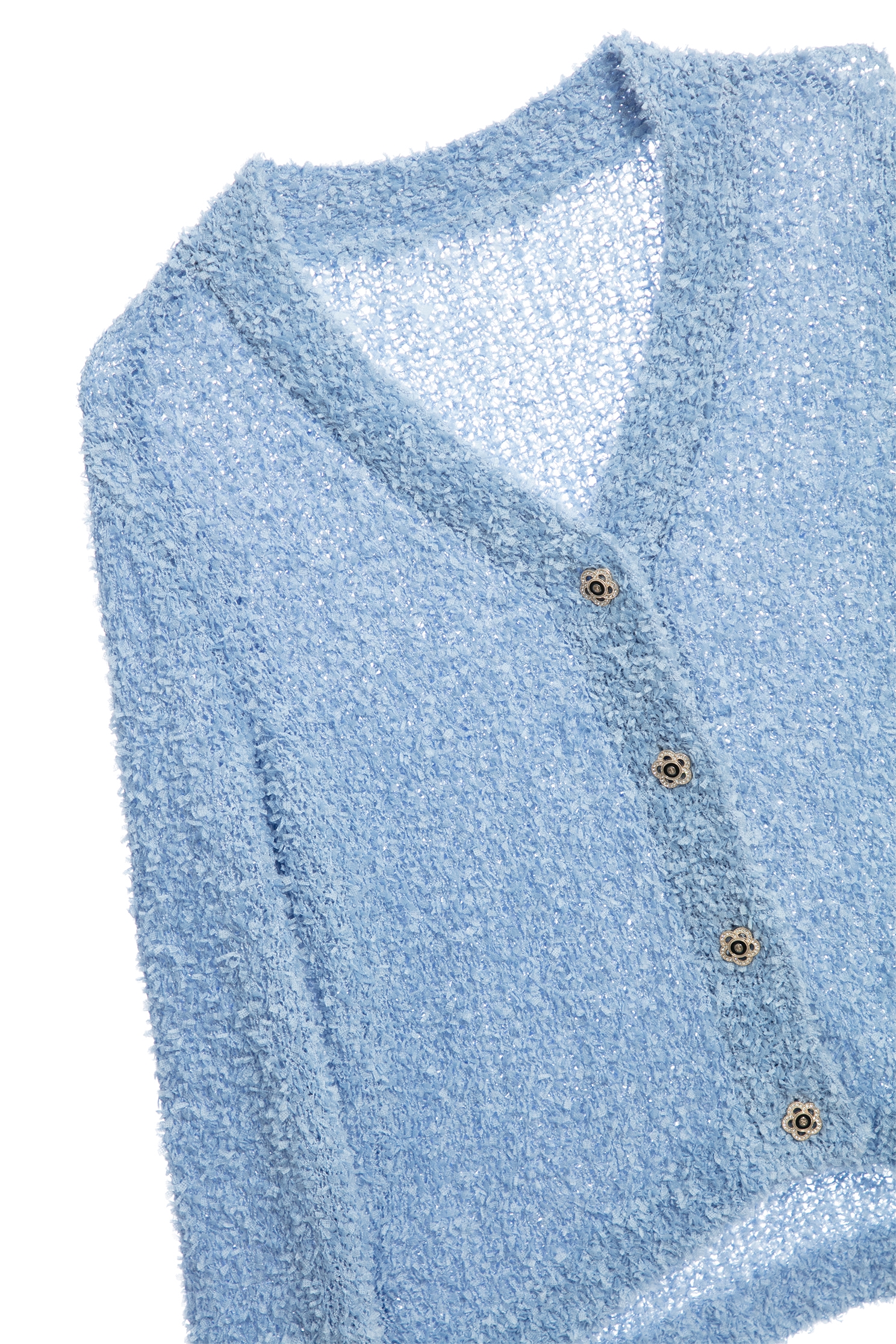 寧靜藍蝴蝶紗針織外套寧靜藍蝴蝶紗針織外套,人氣商品,外套,春夏穿搭,針織,針織外套