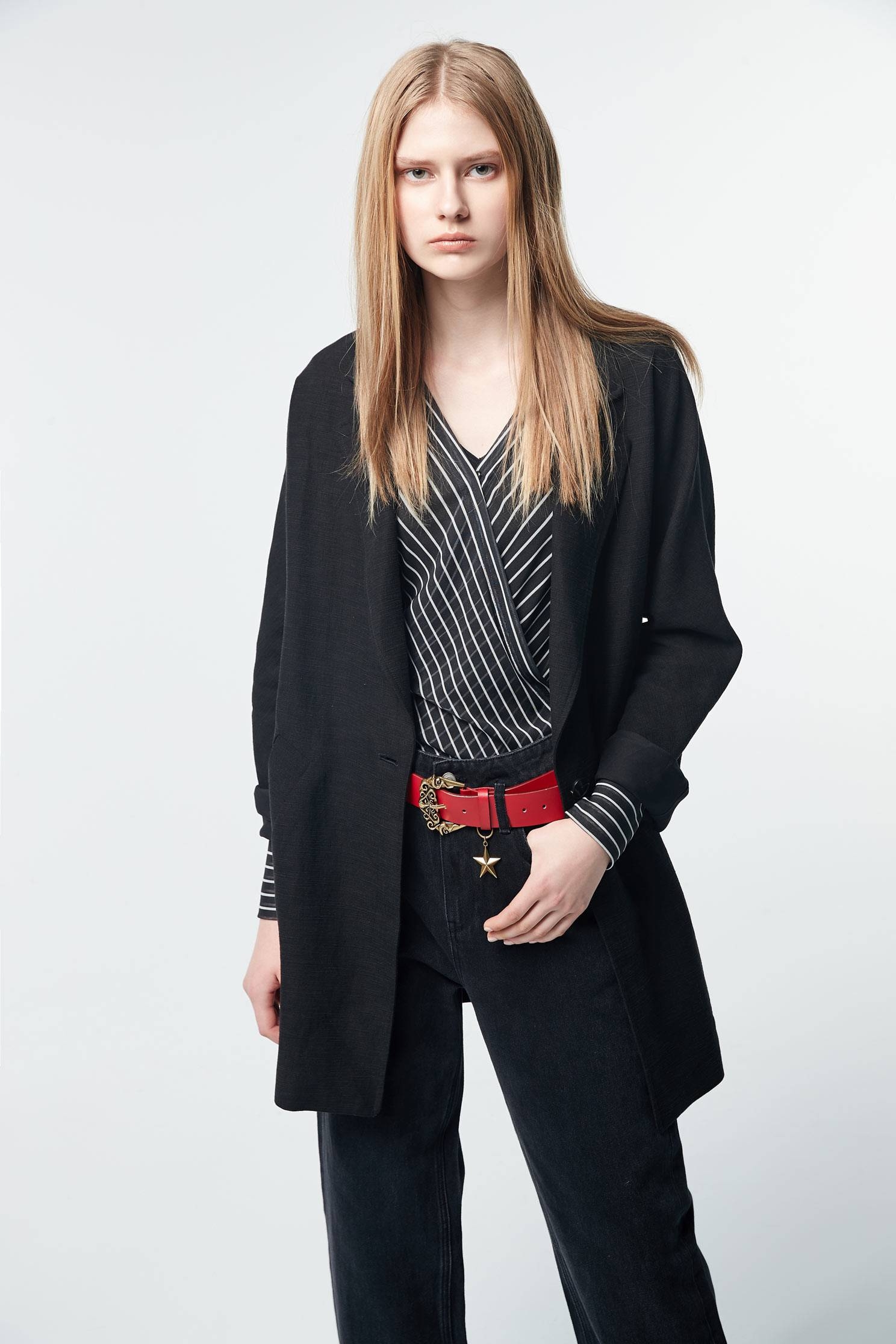 Cotton suit jacket,Outerwear,Season (SS) Look,Season (AW) Look,i Select,Blazers,Long sleeve outerwear,Black outerwear