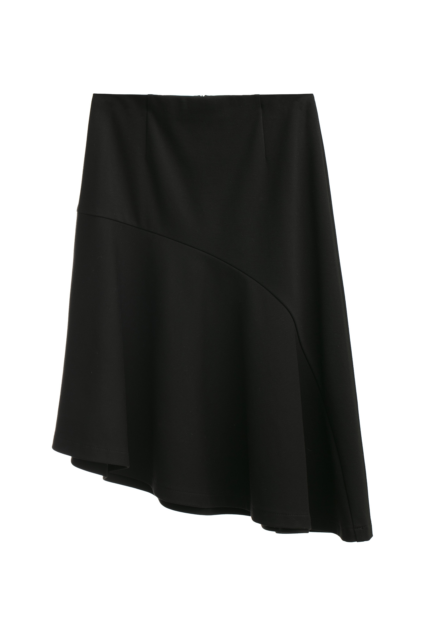 中長羅馬變化波浪裙Asymmetric Hem A-line Skirt,秋冬穿搭,長裙