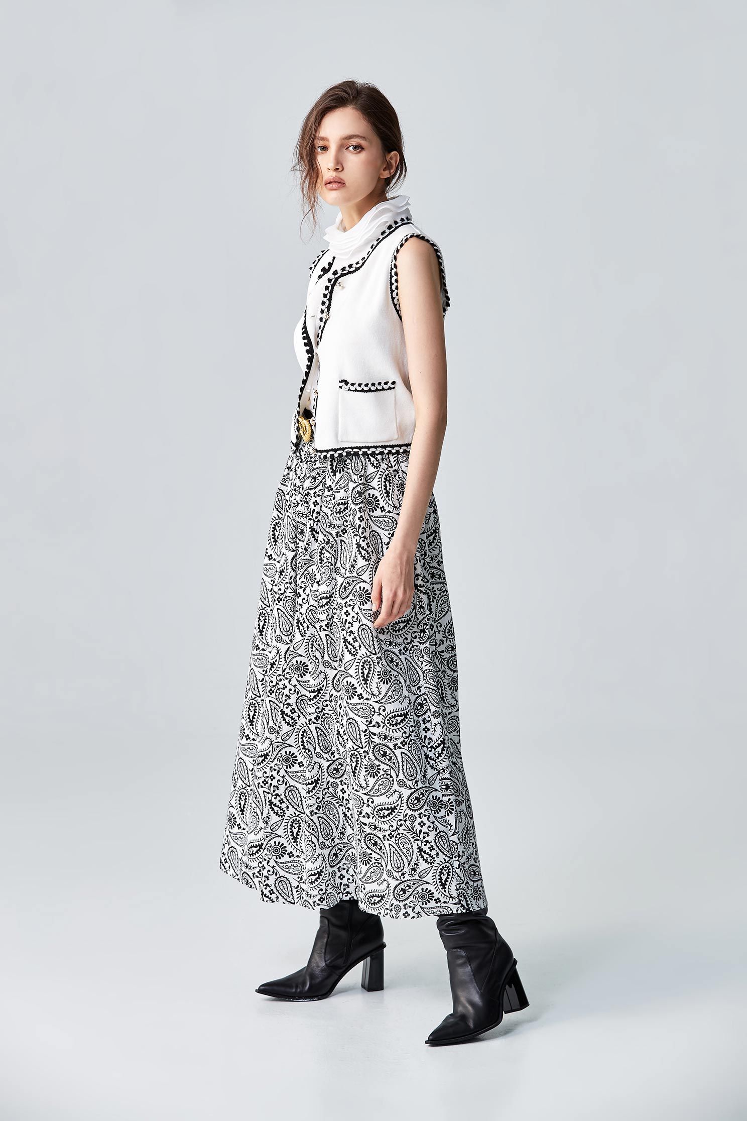 Paramecium floral print long skirt,Season (AW) Look,Midi skirts