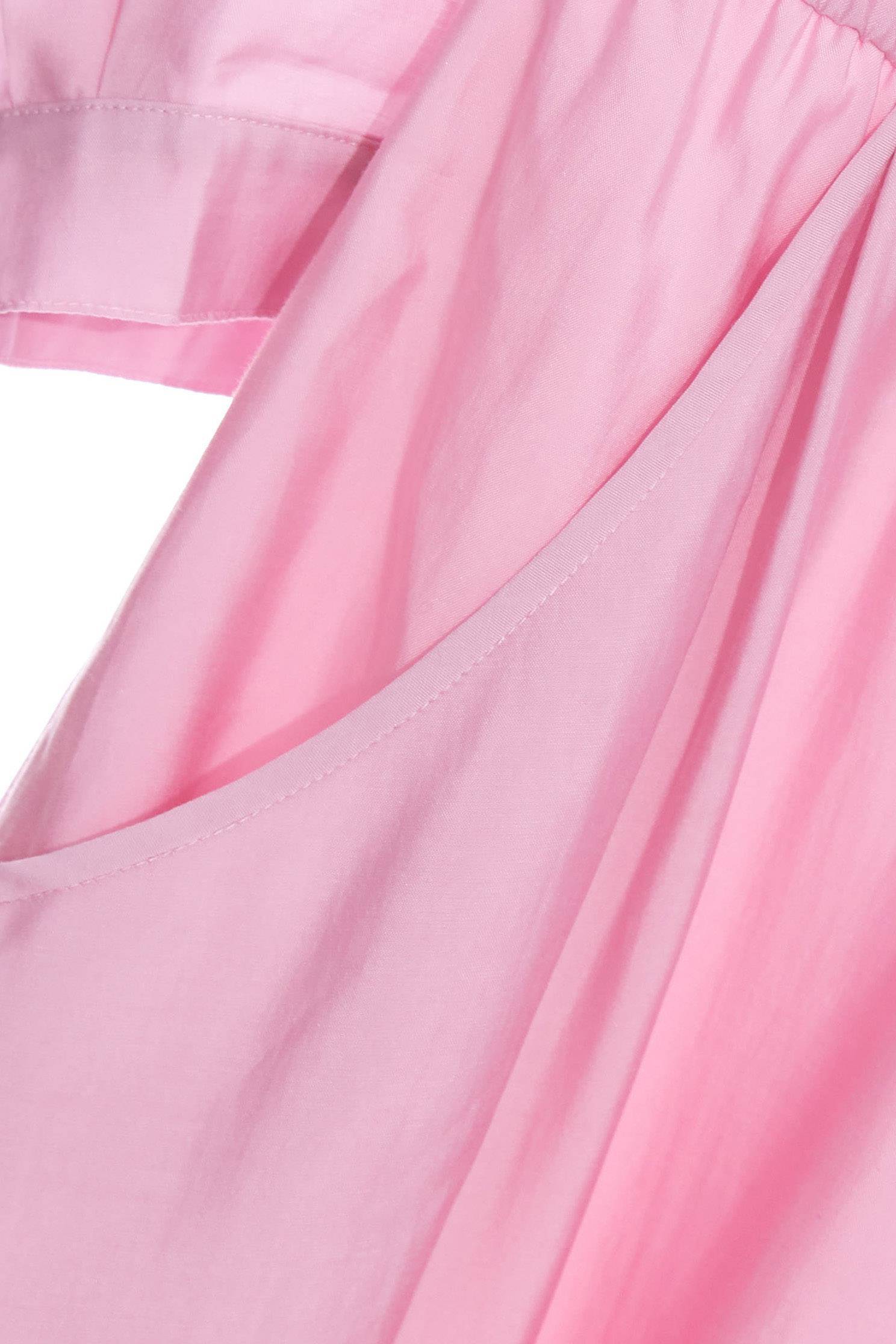 Breasted pinkish purple long cotton dress,Dresses,Season (SS) Look,coolsummer,iROO LIVE,Maxi dresses