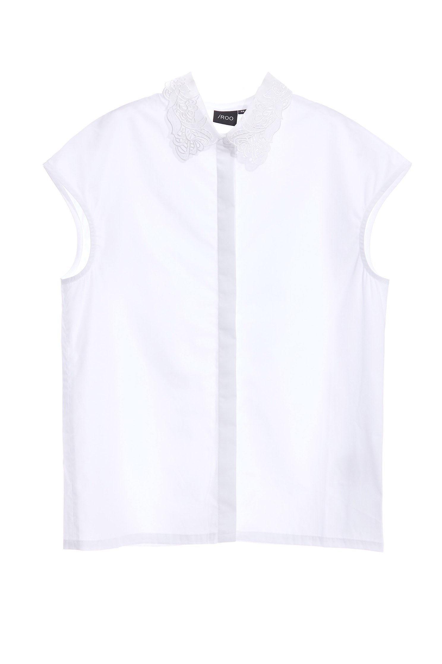 Vest-style shirts with embroidery collar,Tops,Embroidered,Season (SS) Look,Tops,Lace,Blouses