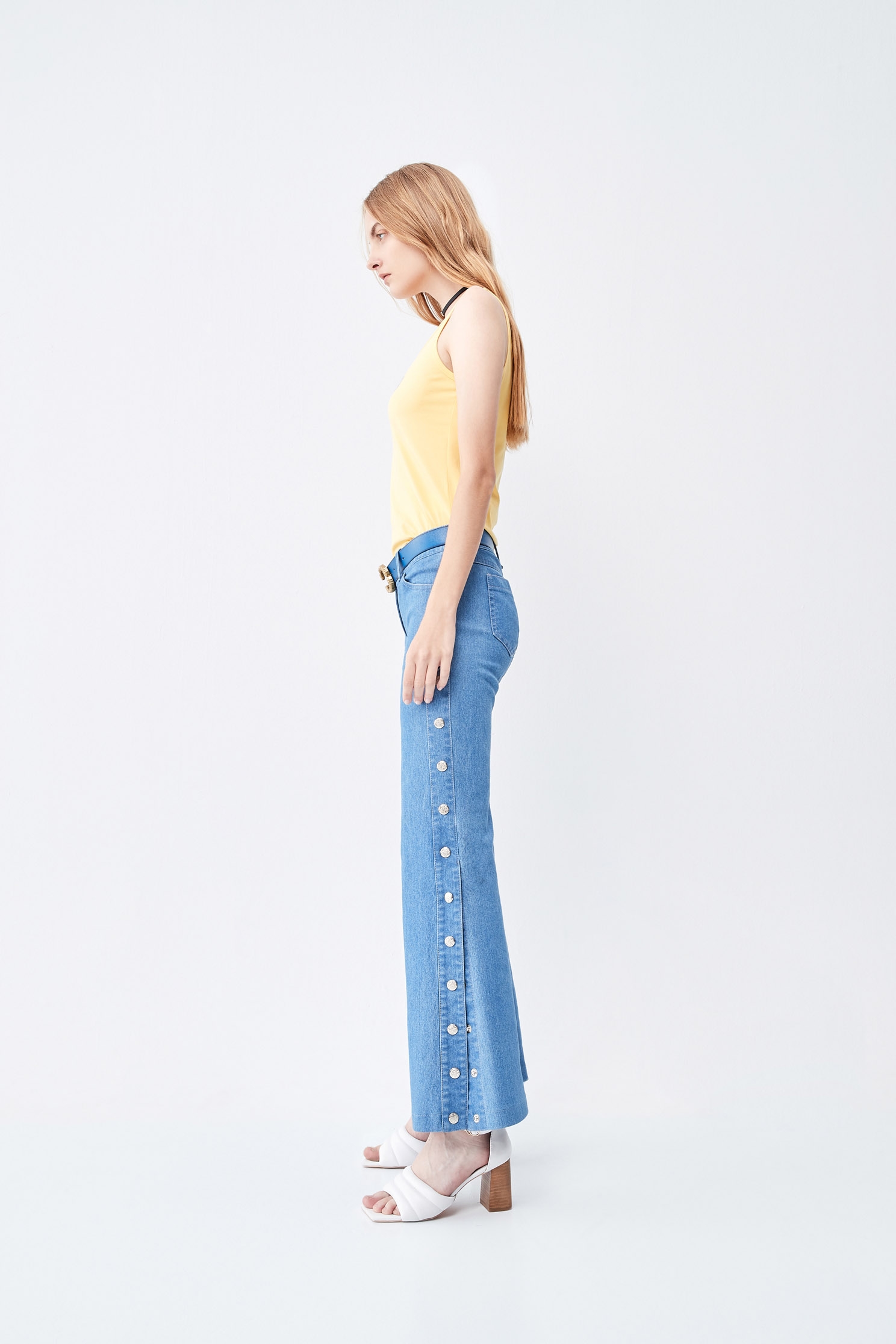 Large U collar vest,T-shirts,Outfit of the Day,Tops,Tops,White tops,White tops,Season (AW) Look,Pink,Cotton,Embroidered,Tops