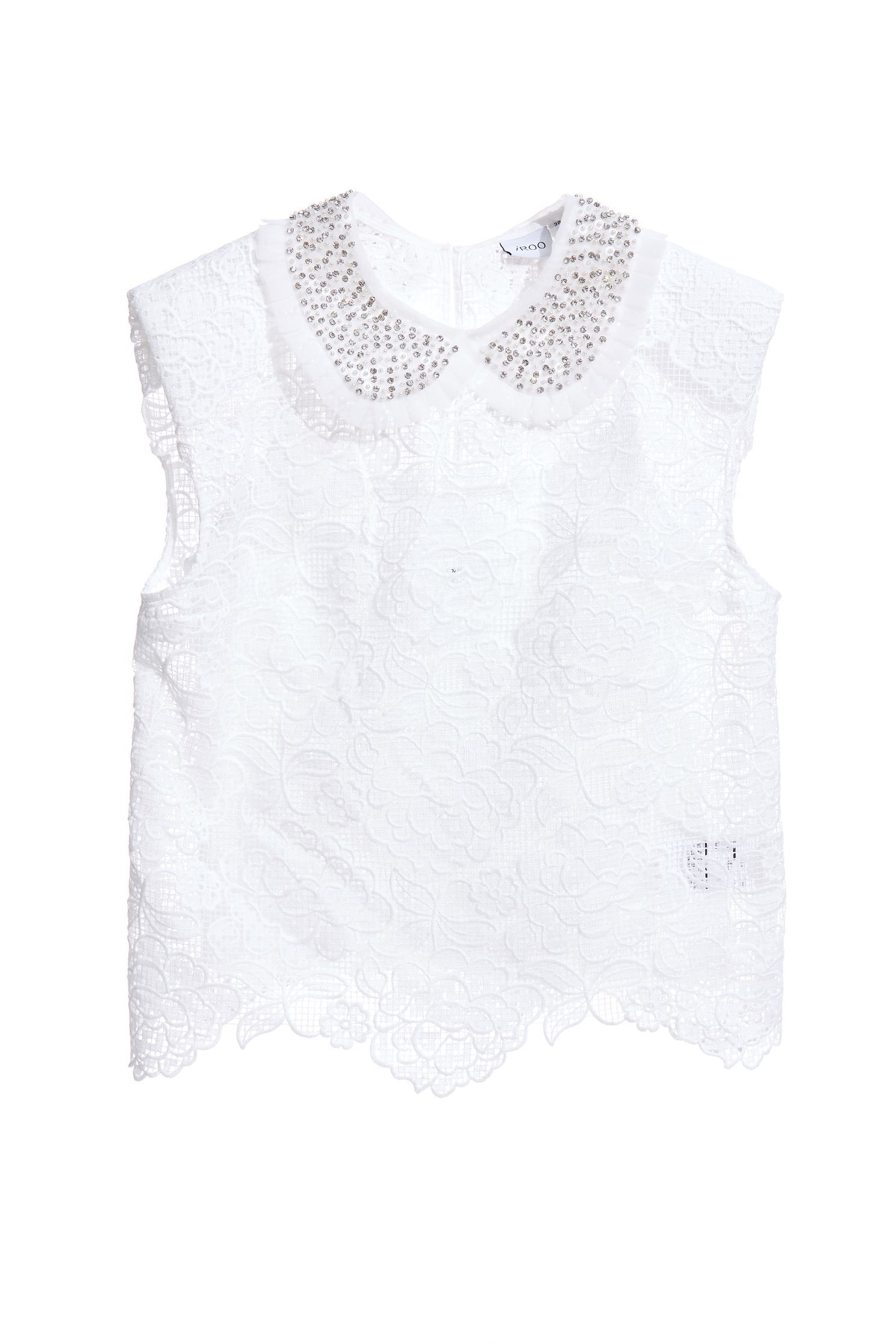 Lace vest-style top with floral embroidery,sleeveless tops,Tops,Embroidered,Season (SS) Look,Sleeveless tops,sleeveless tops,White tops,White tops,Embroidered,sleeveless tops,Lace