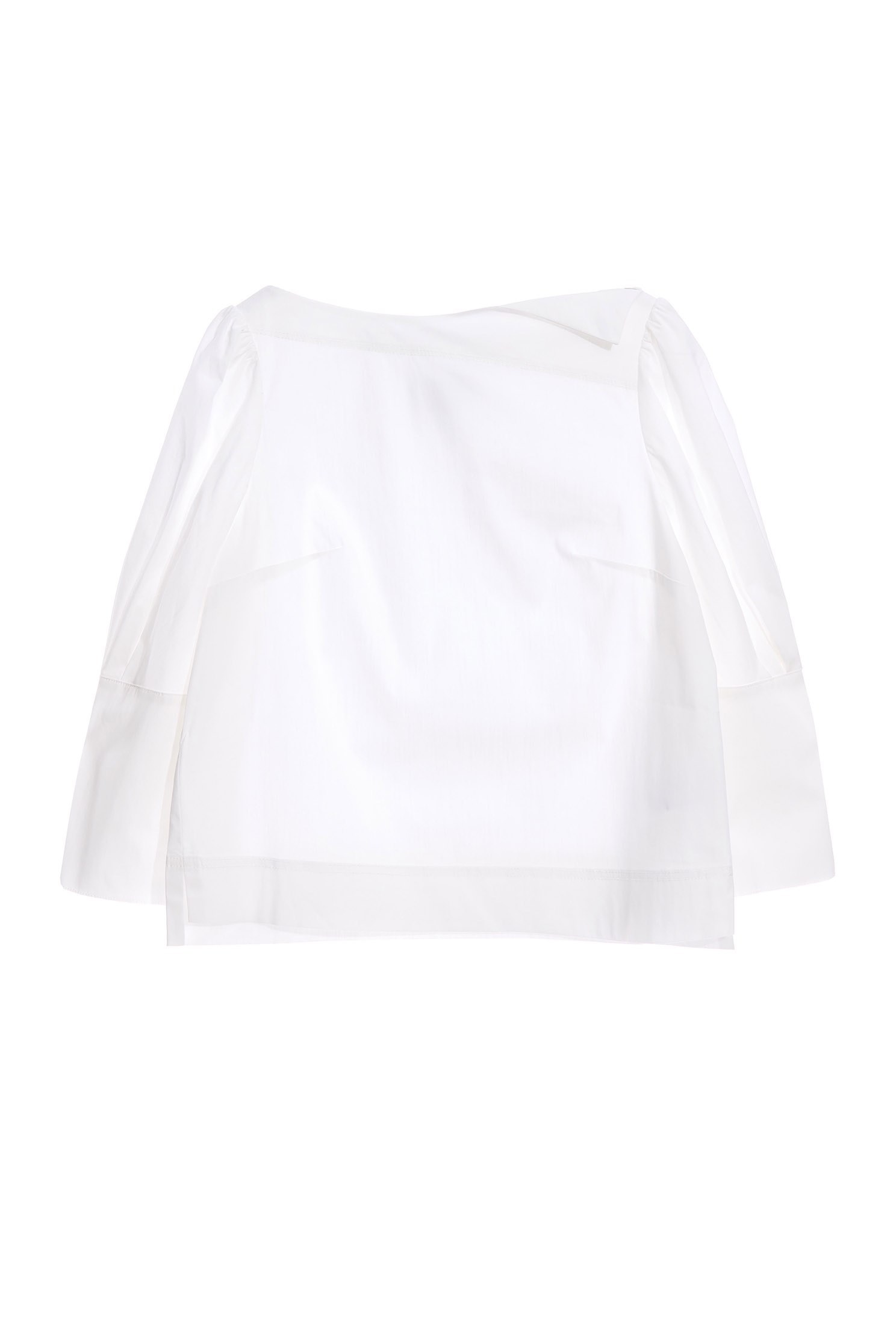 Plain top with reverse sleeves,Tops,Season (SS) Look,White tops,Blouses