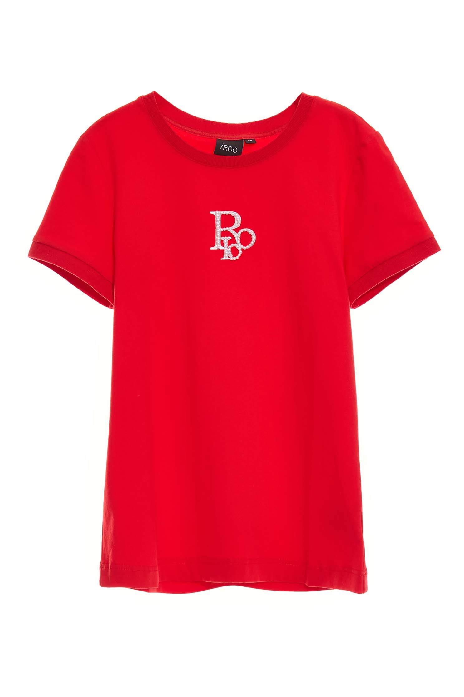 Faux pearl LOGO cotton T-shirt,T-shirts,T-shirts,Season (SS) Look