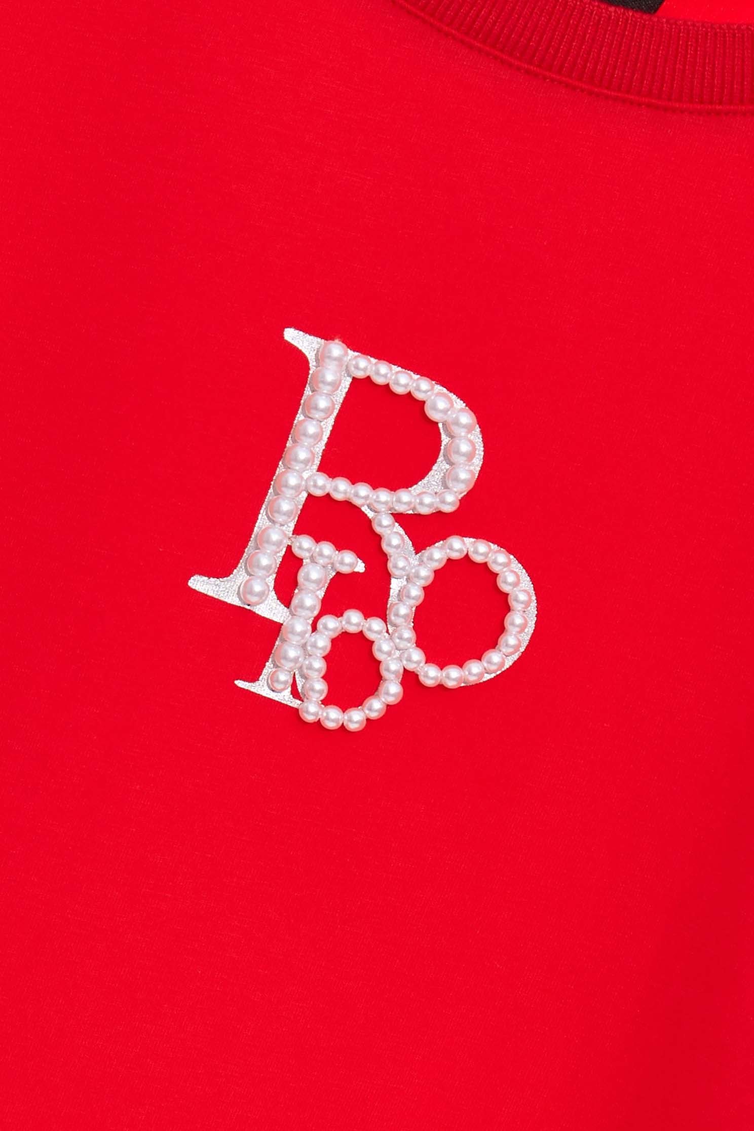 Faux pearl LOGO cotton T-shirt,T-shirts,T-shirts,Season (SS) Look