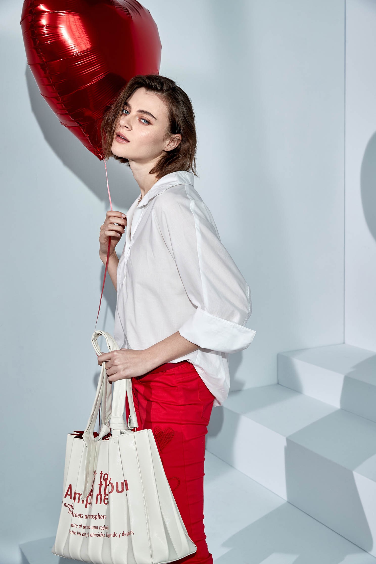 Casual POLO shirt with wide-sleeves,Tops,Season (SS) Look,Blouses