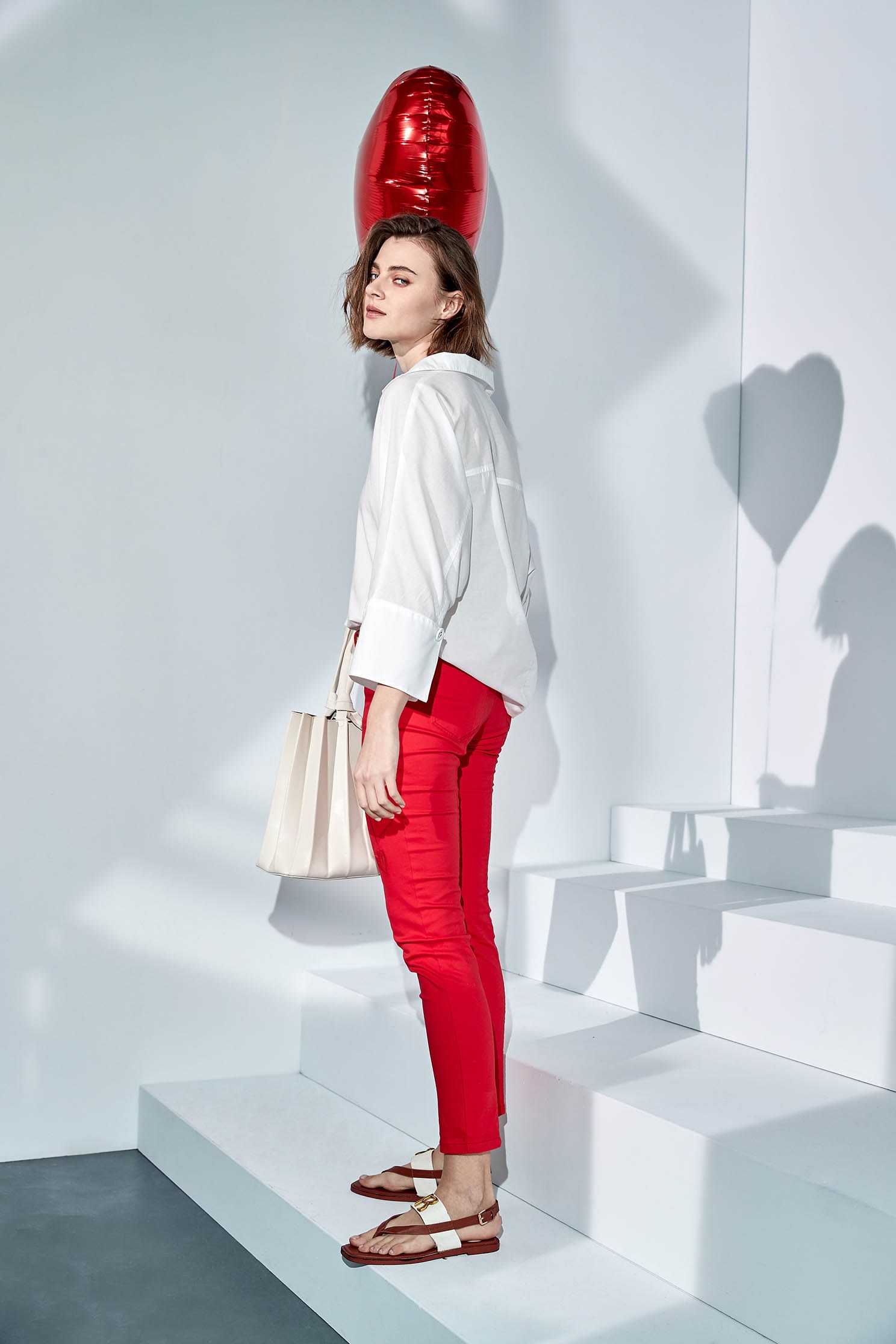 Casual POLO shirt with wide-sleeves,Tops,Season (SS) Look,Blouses