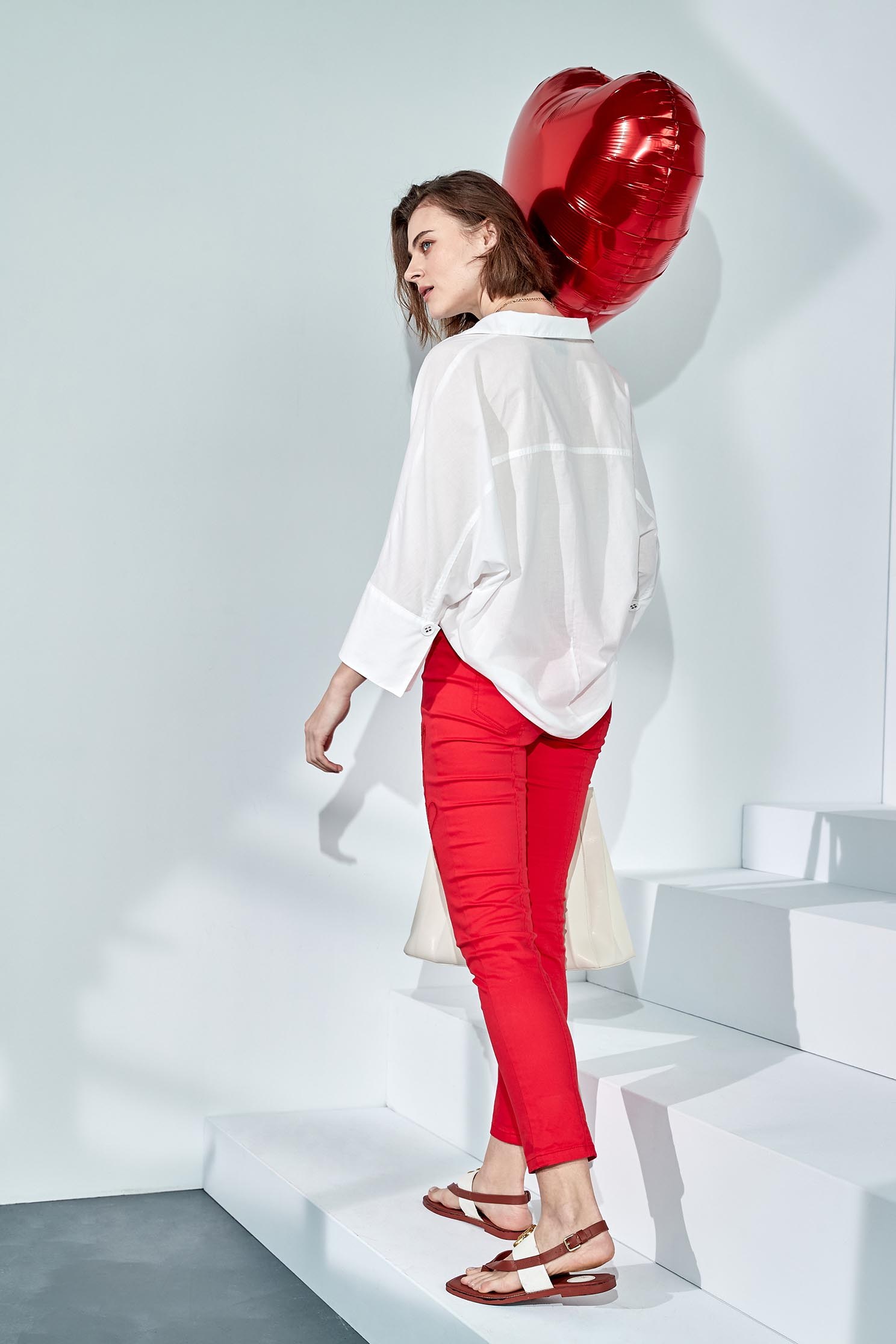Casual POLO shirt with wide-sleeves,Tops,Season (SS) Look,Blouses