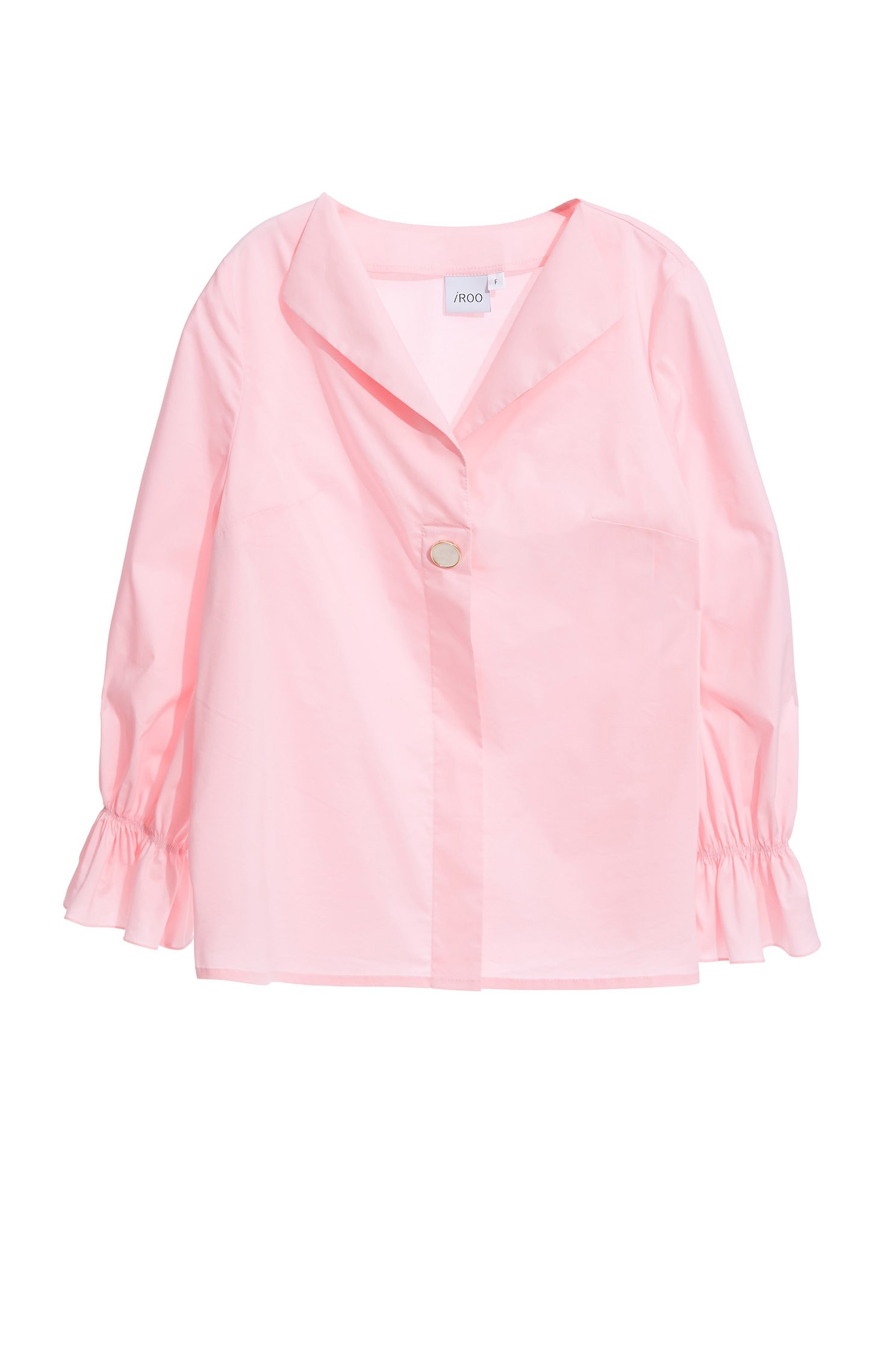 Shirt-style top with shell buttons,Tops,Season (SS) Look,Pink,Blouses