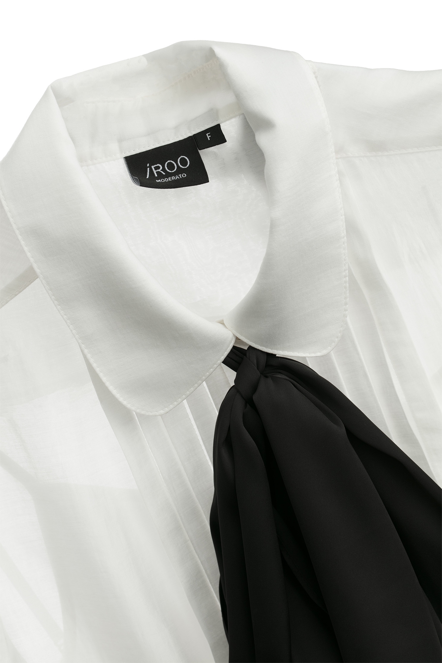 絲棉活動領巾綁帶單品Short Sleeve Blouse With Contrast Bow,內搭上衣,秋冬穿搭,襯衫