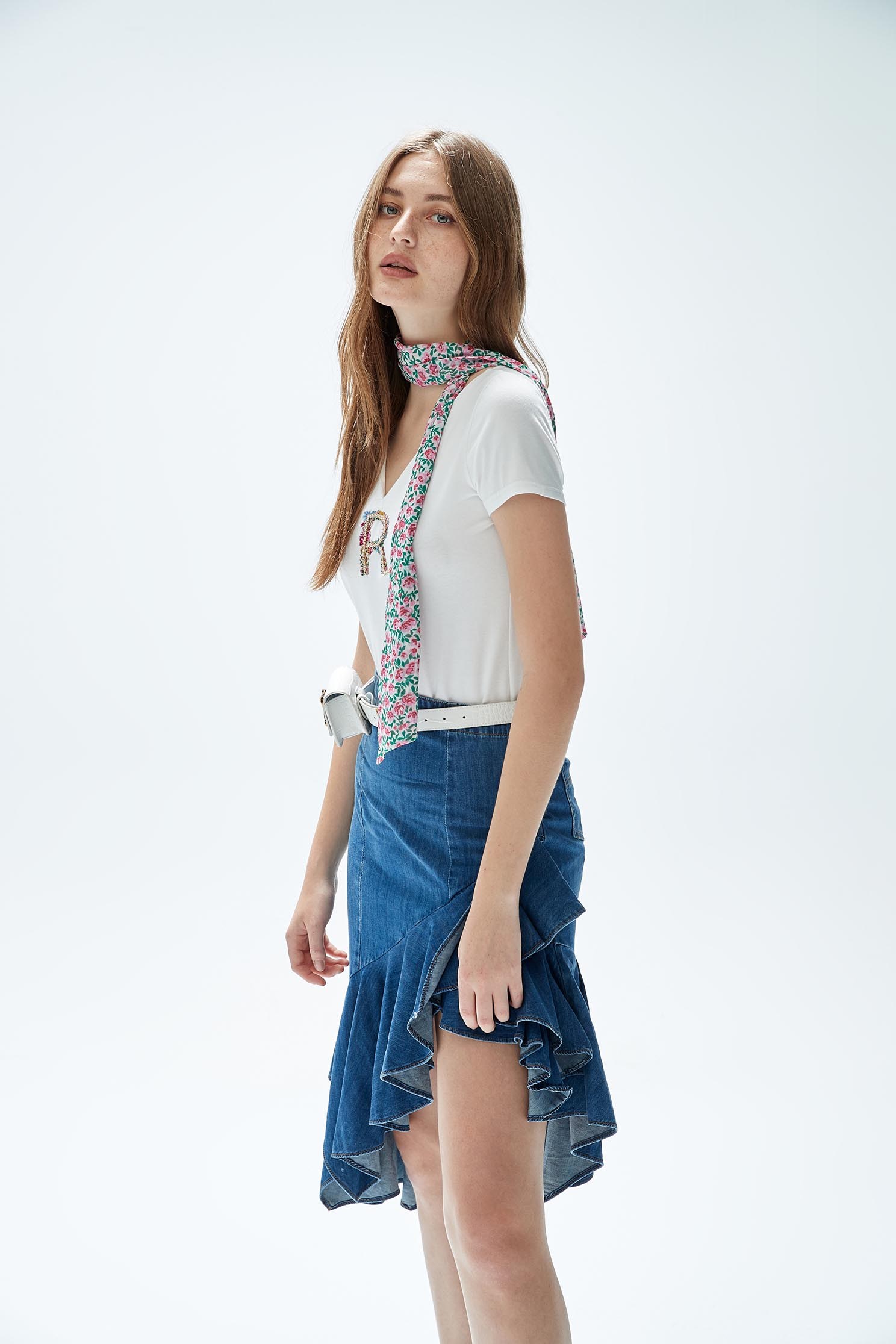 Webbing T-shirt with R,T-shirts,Tops,Season (SS) Look,Pink