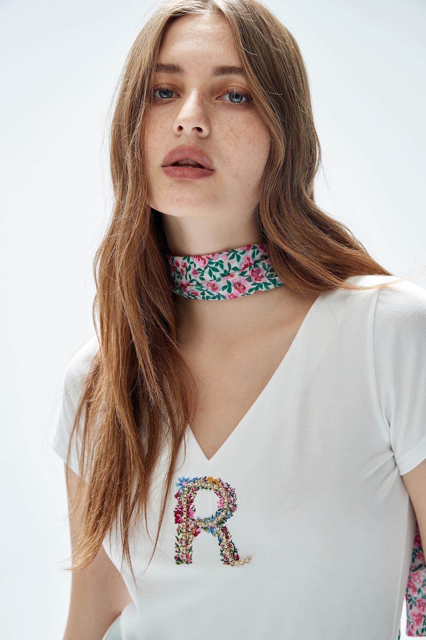 Webbing T-shirt with R,T-shirts,Tops,Season (SS) Look,Pink
