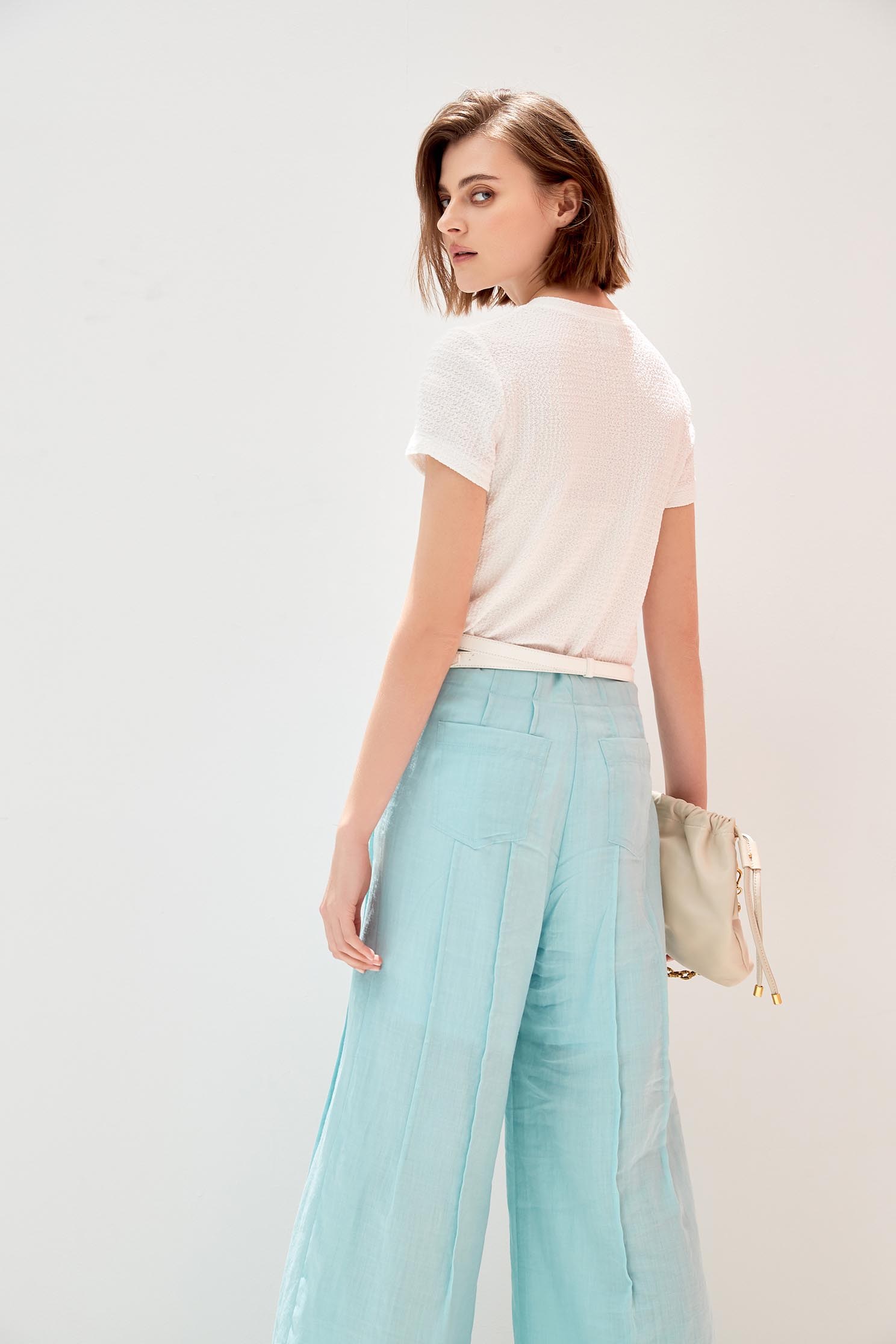 Embellished faux pearl chain T-shirt,T-shirts,Tops,Season (SS) Look,Pink