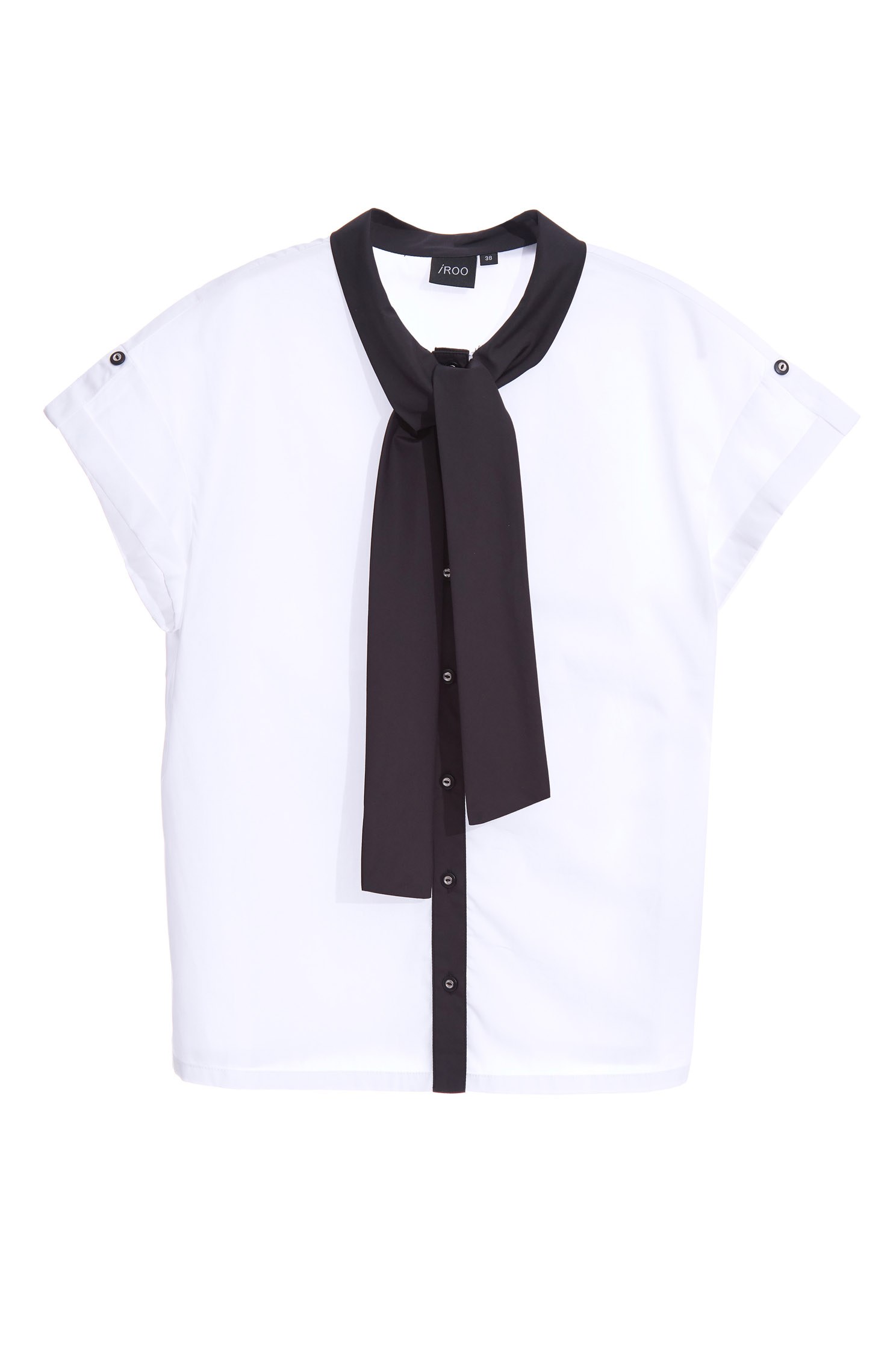 Contrasting top with tie,Tops,Season (SS) Look,iROO LIVE,Blouses