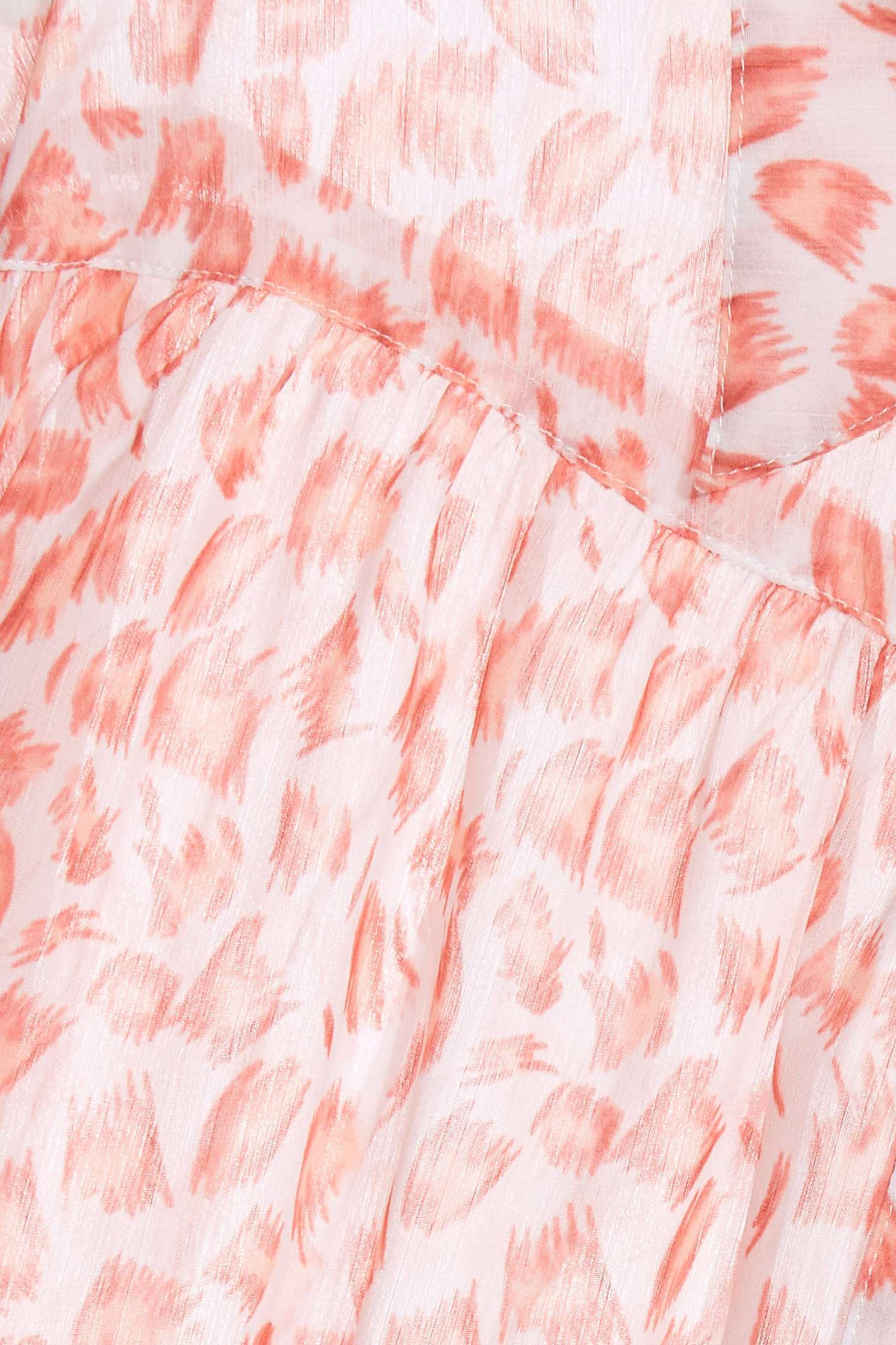 Chiffon pink top with leopard print,Tops,Season (SS) Look,Blouses,Chiffon