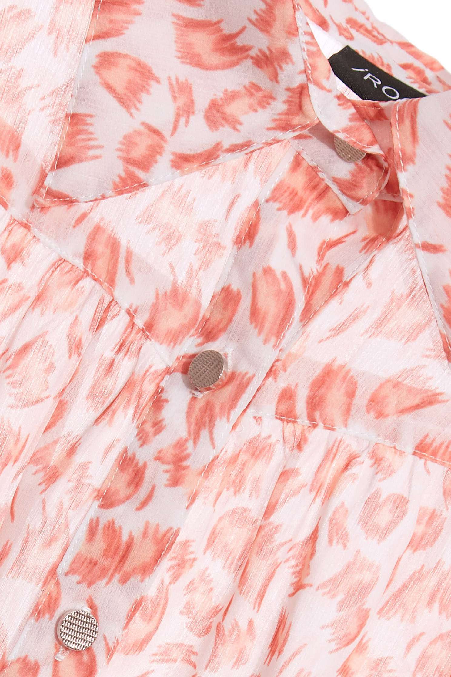 Chiffon pink top with leopard print,Tops,Season (SS) Look,Blouses,Chiffon