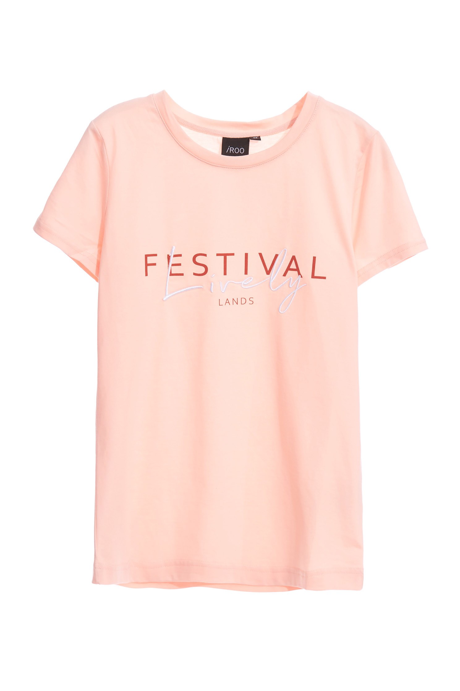 Embroidered T-shirt top with text,T-shirts,T-shirts,Tops,Embroidered,Online Exclusive,Season (SS) Look,Cotton