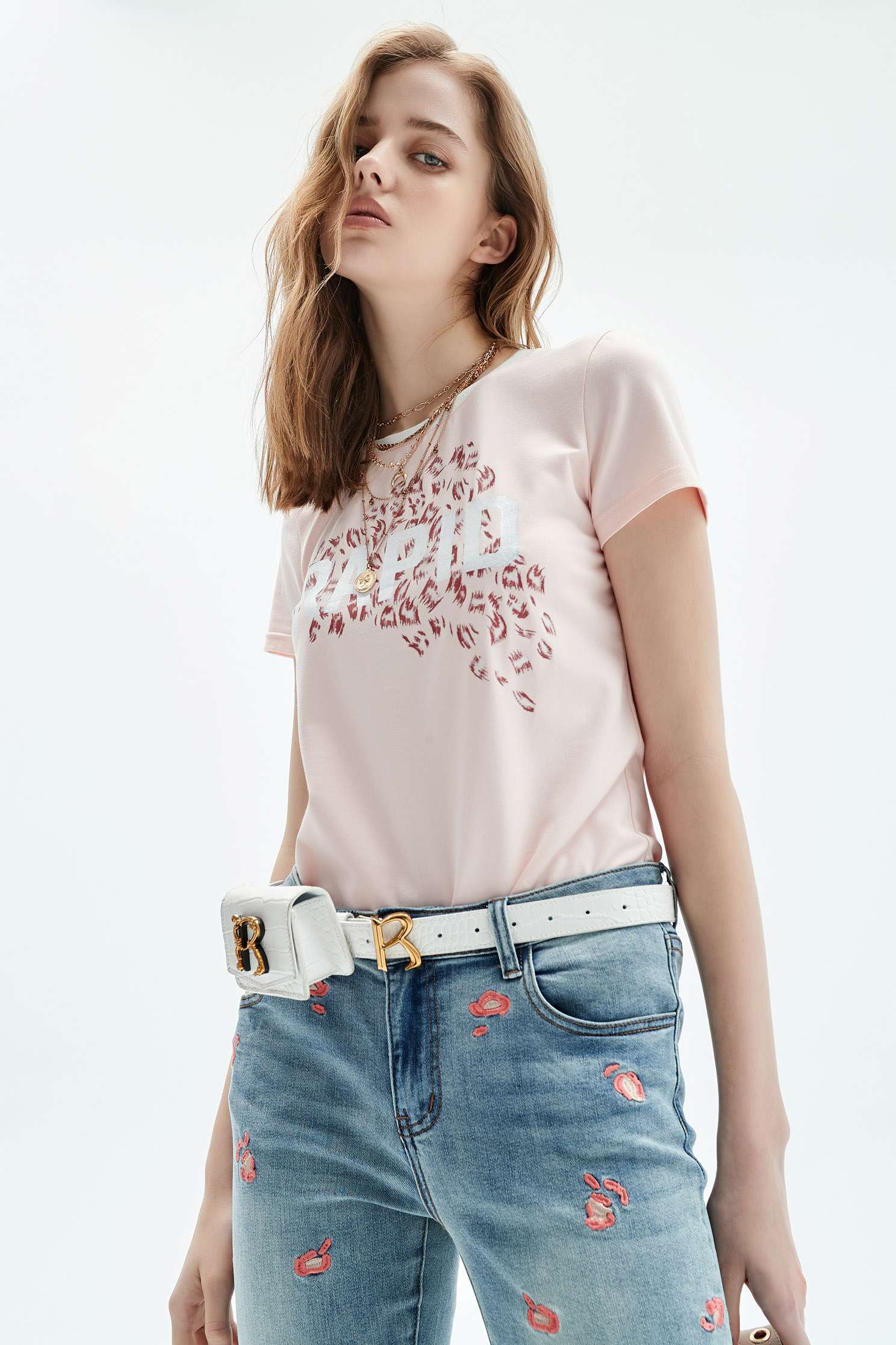 T-shirt with silver text,T-shirts,T-shirts,Online Exclusive,Season (SS) Look