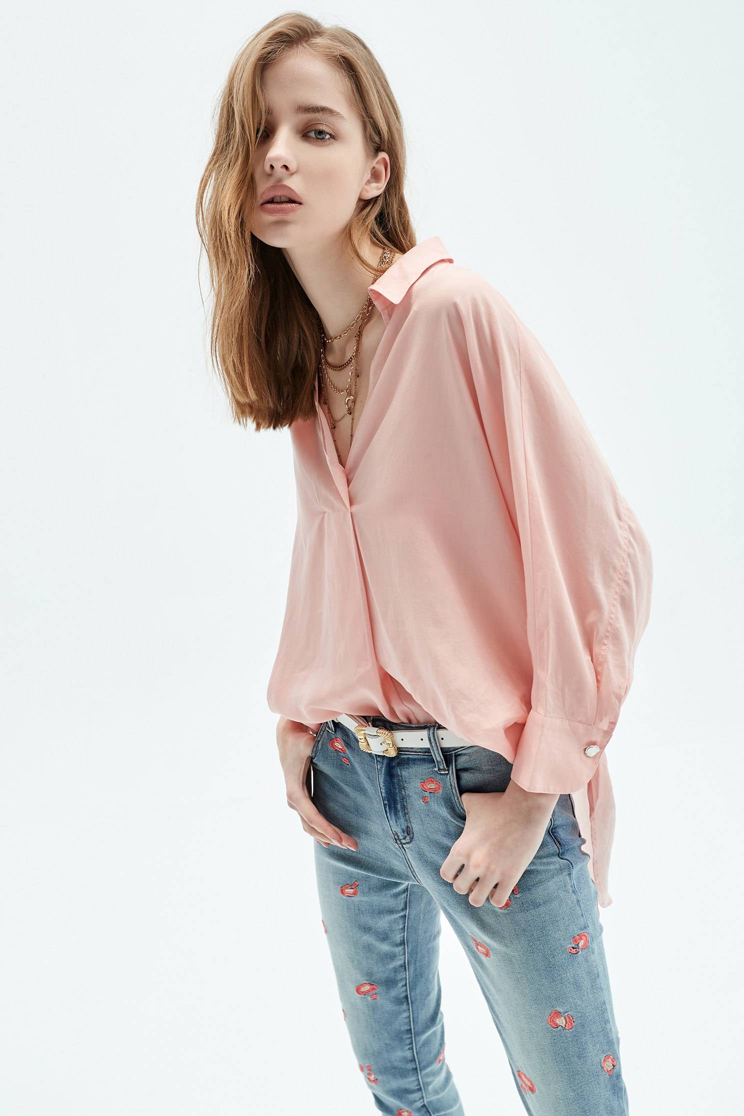 Comfortable peach top,Tops,Season (SS) Look,Blouses