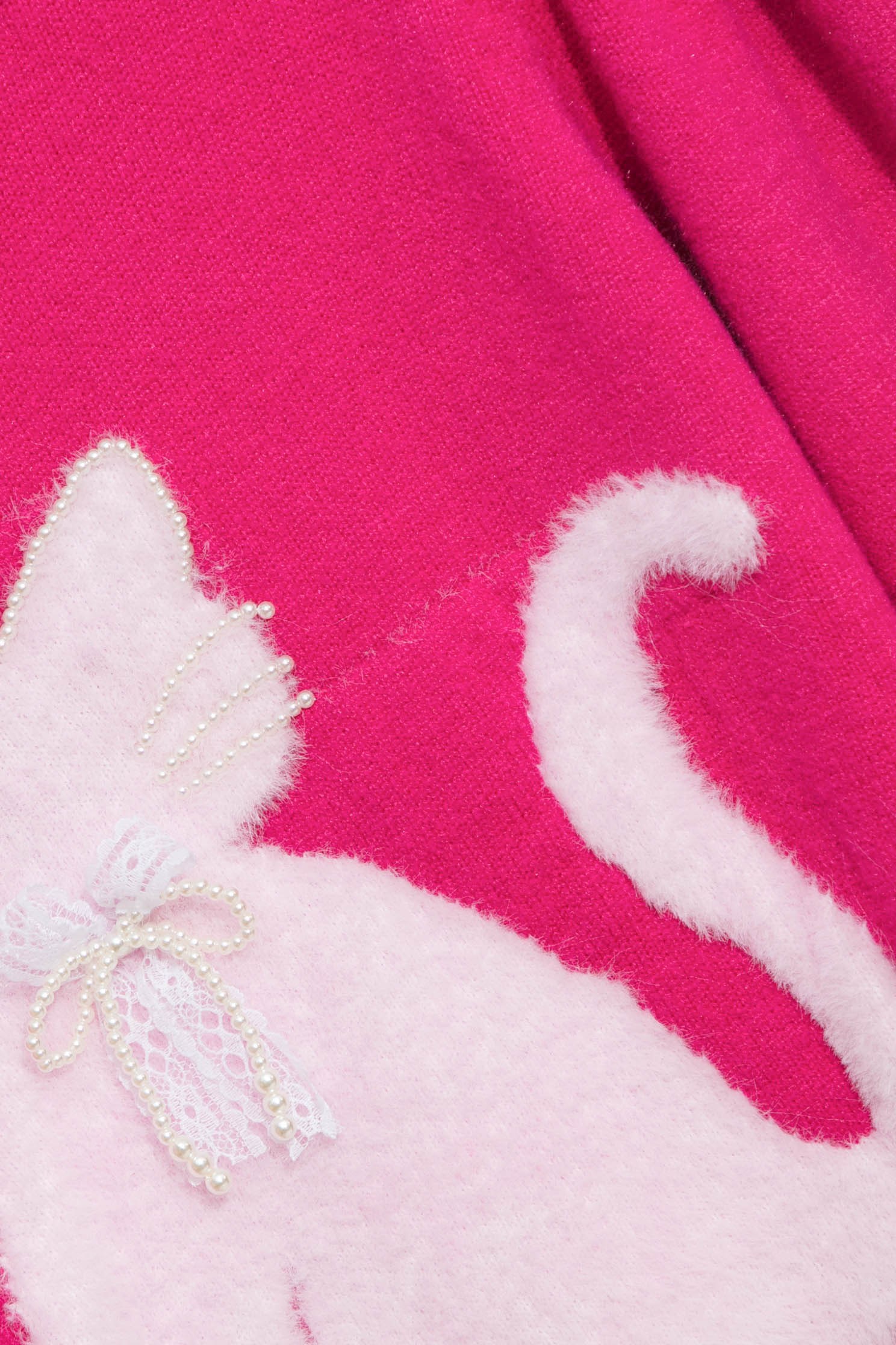 泡泡糖粉貓咪針織上衣泡泡糖粉貓咪針織上衣,上衣,春夏穿搭,熱銷排行,珍珠,針織,針織上衣,針織衫