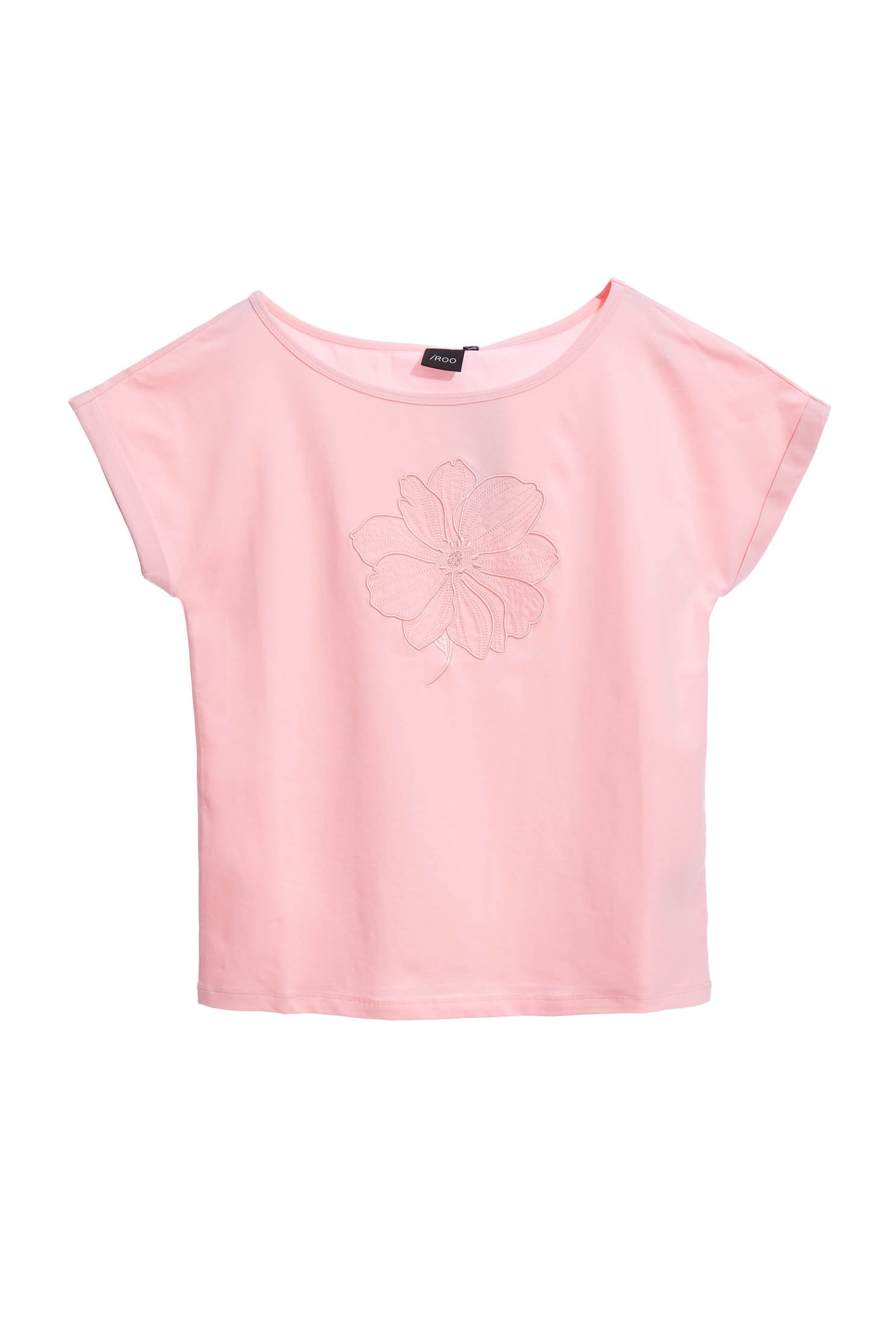 Floral T-shirt with faux pearl,T-shirts,T-shirts,Embroidered,WorkFromHome,Season (SS) Look,dotcollection,iROO LIVE