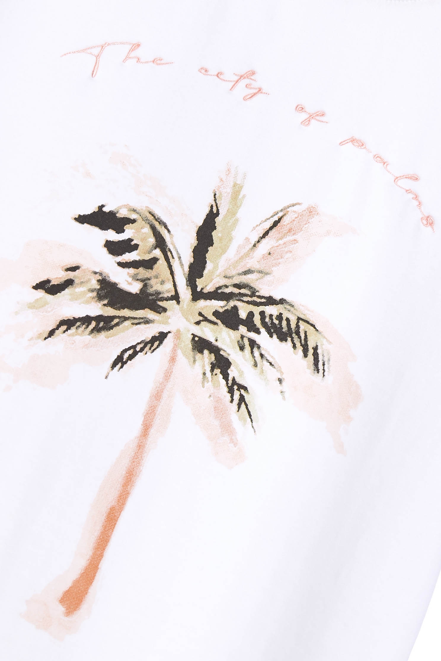椰子樹印花T恤椰子樹印花T恤,T-Shirt,T恤,上衣,刺繡,圓領上衣,春夏穿搭,舒適主義