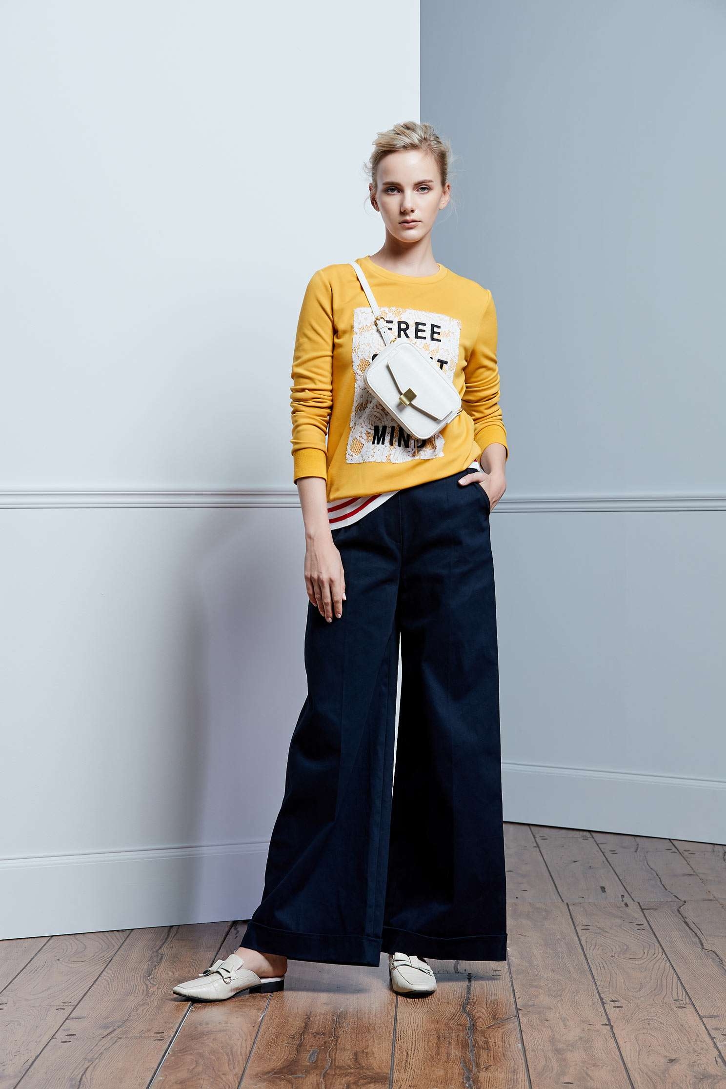 White lace embroidered mustard yellow suit,Tops,Embroidered,Embroidered tops,Round neck tops,Rayon,Stripe,Season (AW) Look,Embroidered,Embroidered tops,ruffle,Lace,Lace tops,Sweaters,Long sleeve tops