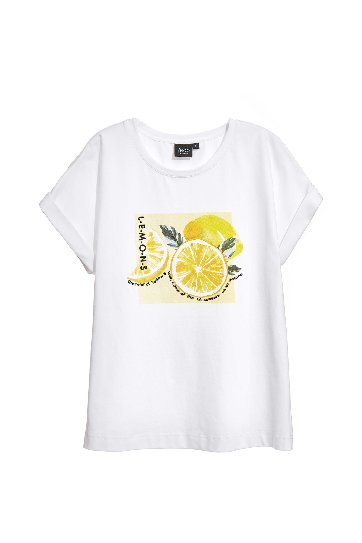 水彩風檸檬圖畫T恤水彩風檸檬圖畫T恤,T-Shirt,T恤,上衣,刺繡,春夏穿搭,純棉,舒適主義