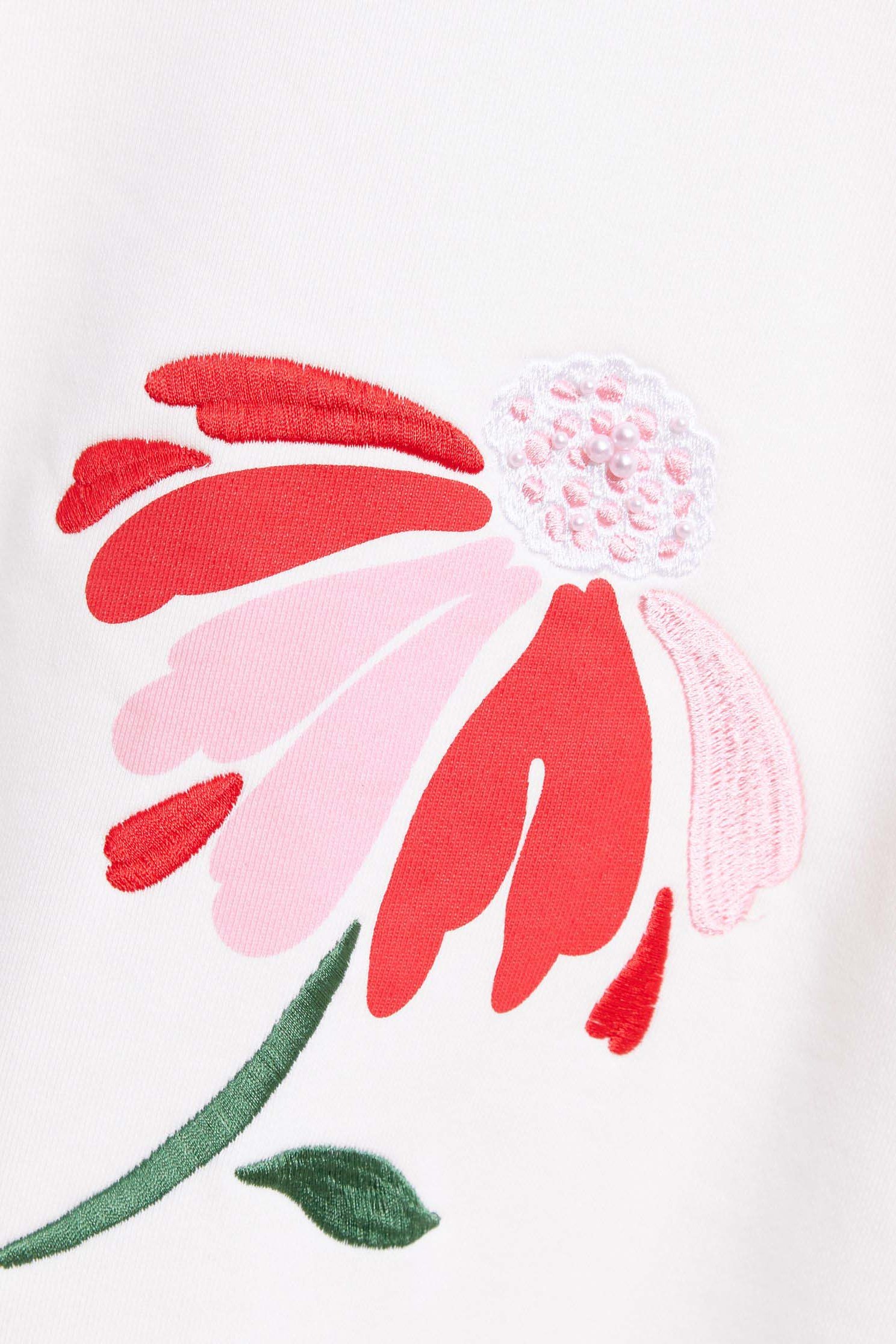 Embroidered flower top,Tops,White tops,Season (AW) Look,Embroidered,Embroidered tops,Sweaters