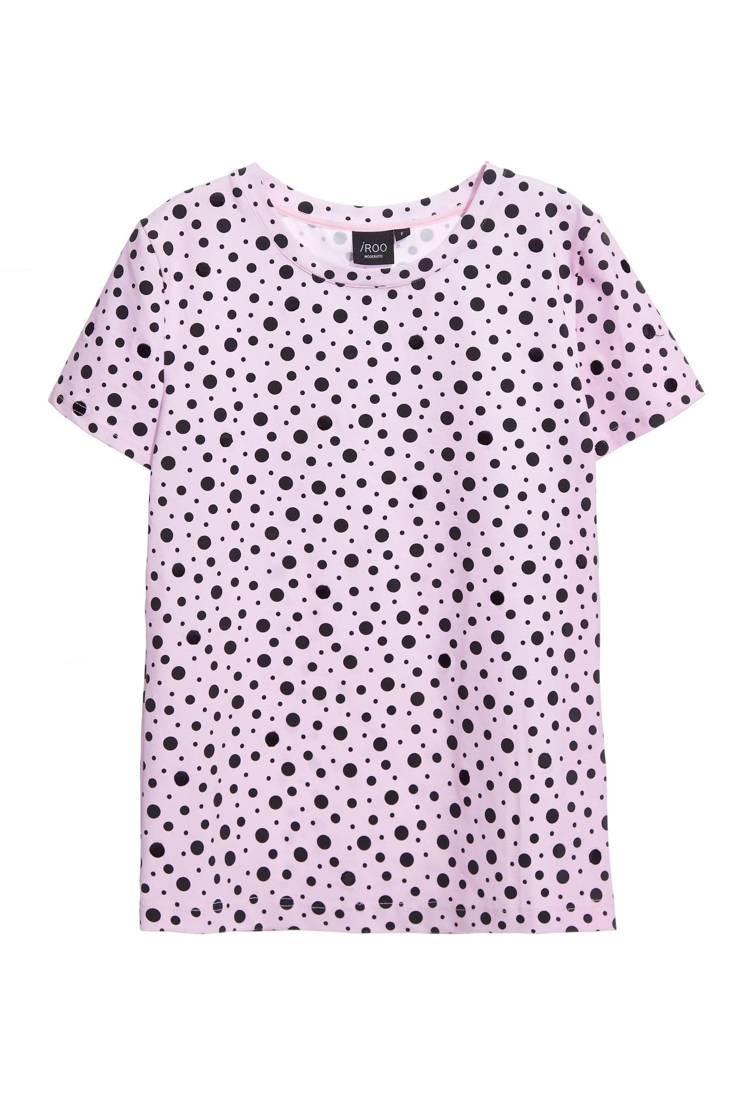 Dot print T-shirt,T-shirts,T-shirts,Trends,Season (AW) Look,Pink,Cotton