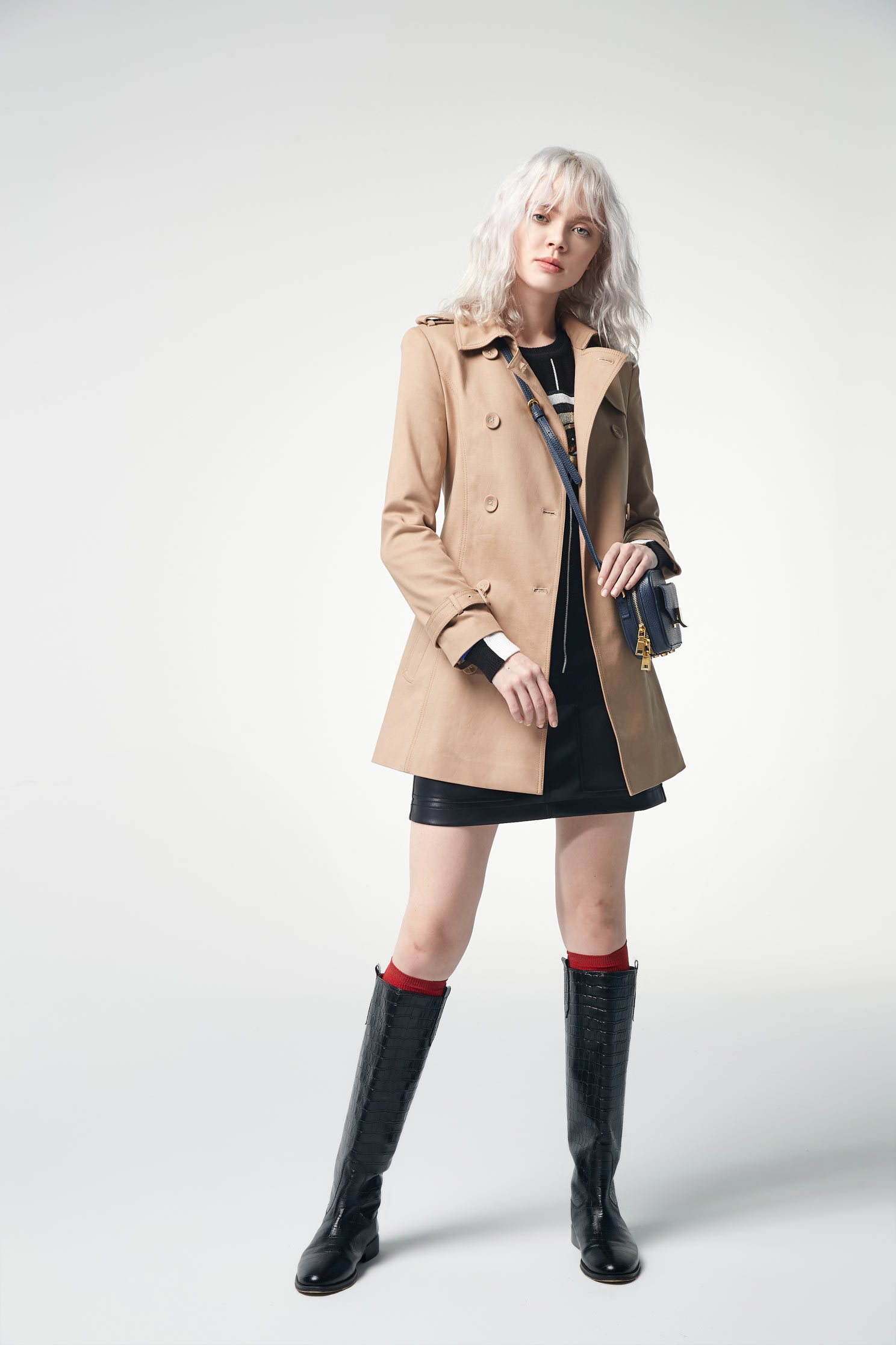 Basic trench coat,Ready for Winter,Outerwear,Season (AW) Look,i Select,Overcoats,Long sleeve outerwear,Trench coats,Black outerwear