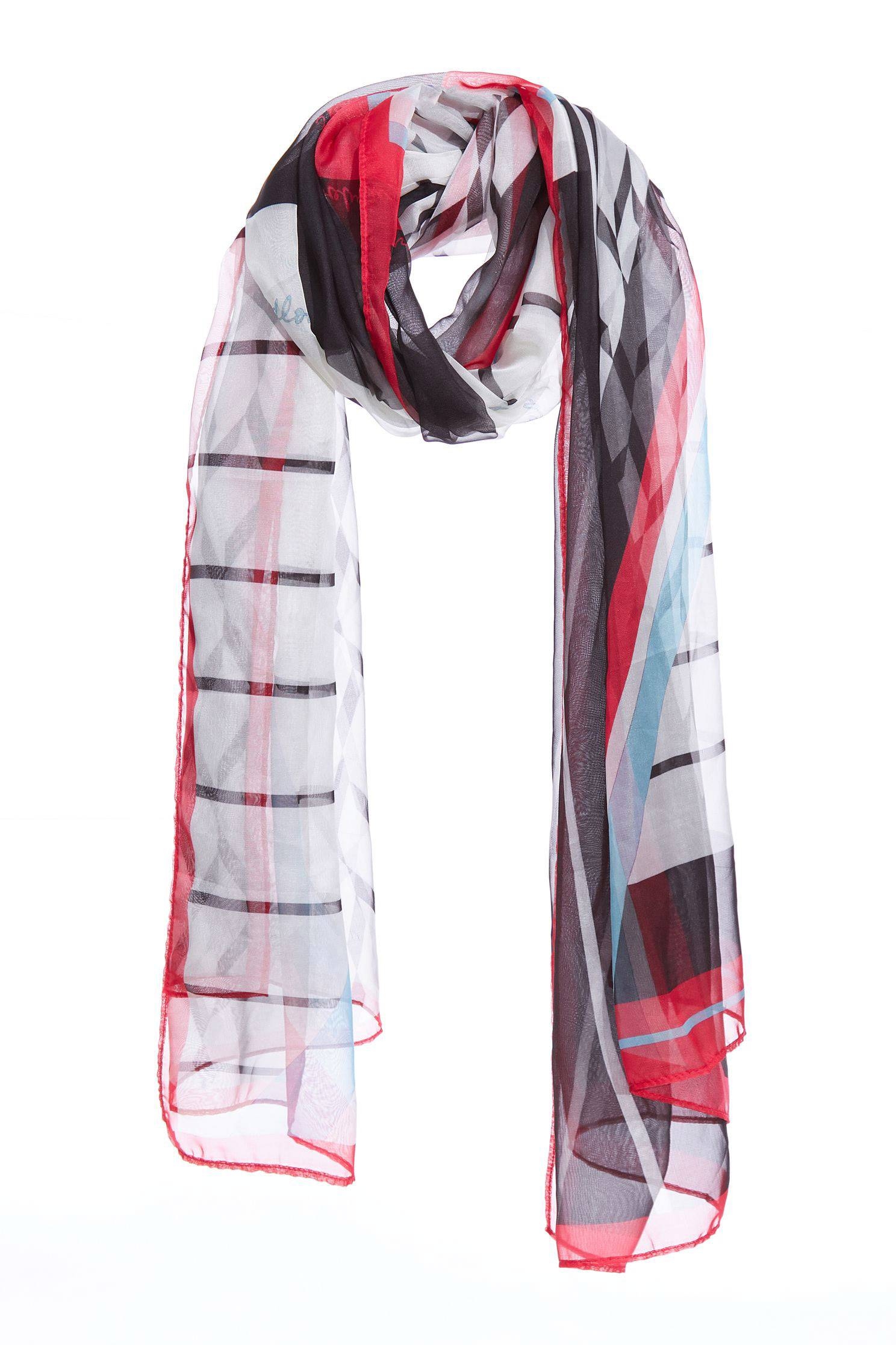 iROO original geometric printed silk scarf,Chiffon