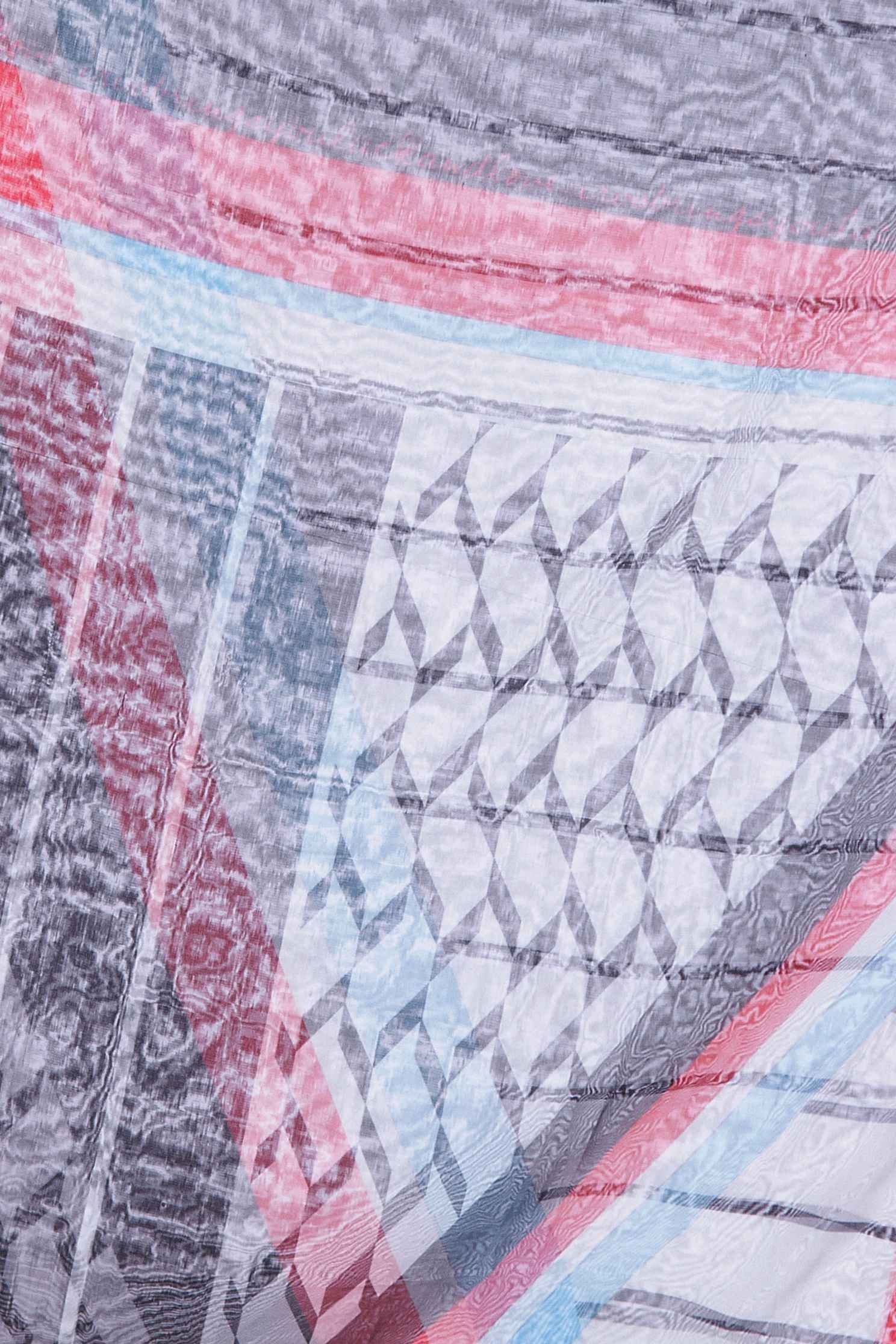 iROO original geometric printed silk scarf,Chiffon