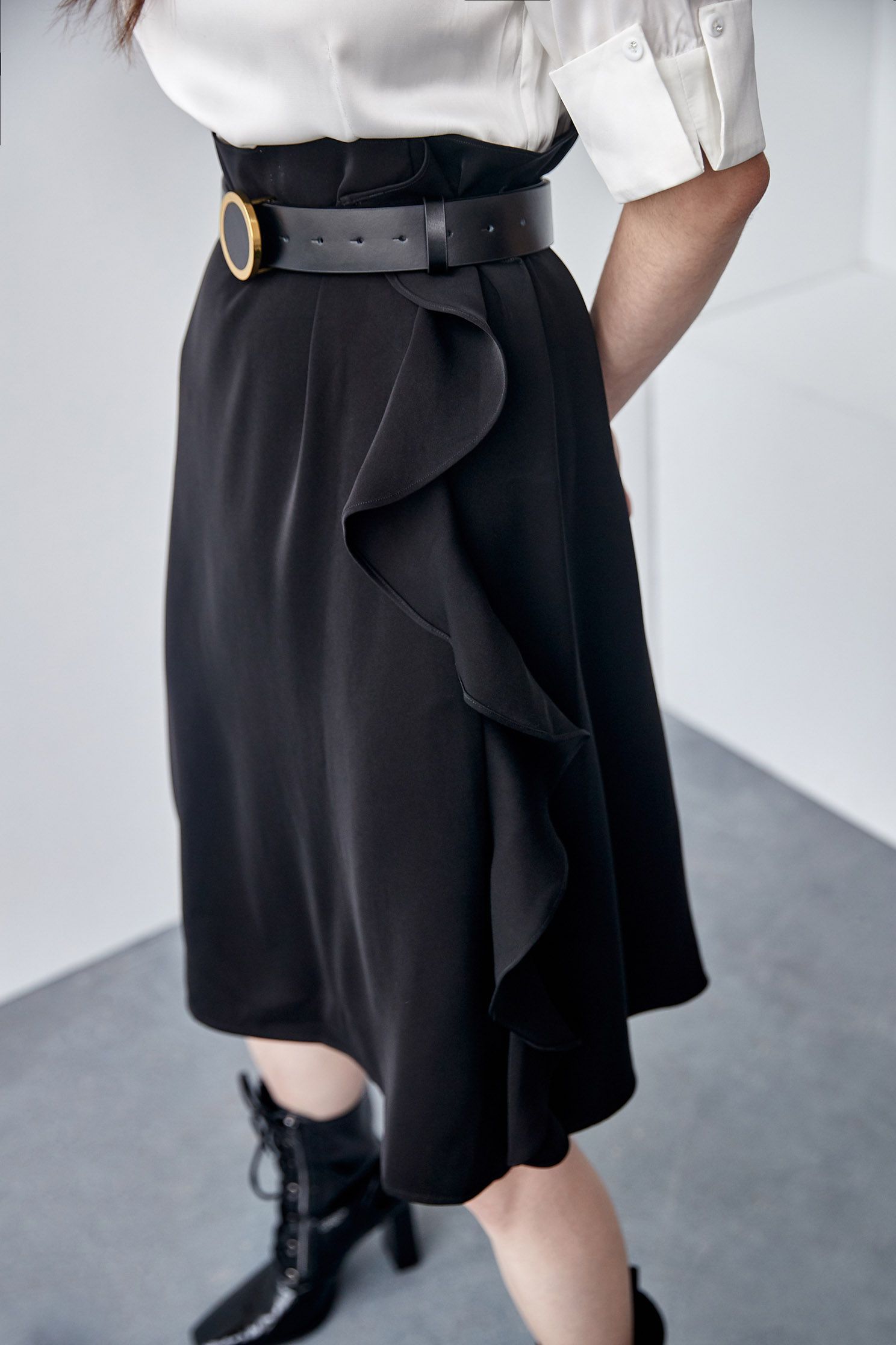 Black-and-white splicing dress,U-neck dresses,boatneckdresses,Outfit of the Day,Dresses,Short sleeve dresses,Season (AW) Look,dresses