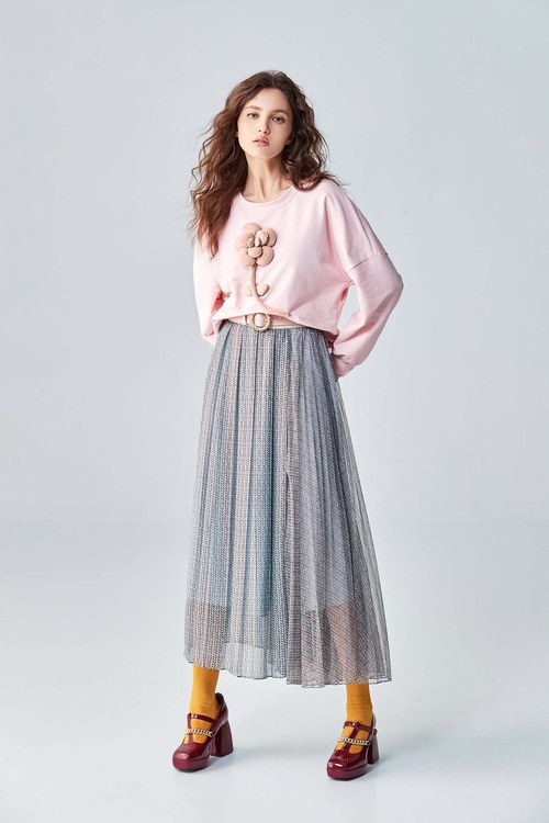Bohemian floral long skirt