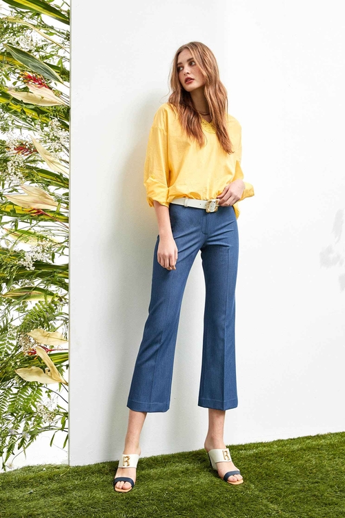 Flare trim trousers