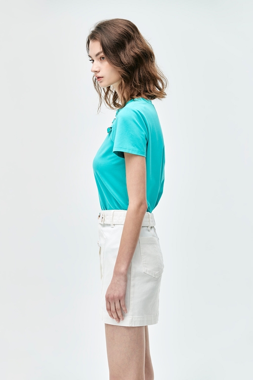 碧海藍色T恤上衣,T-Shirt