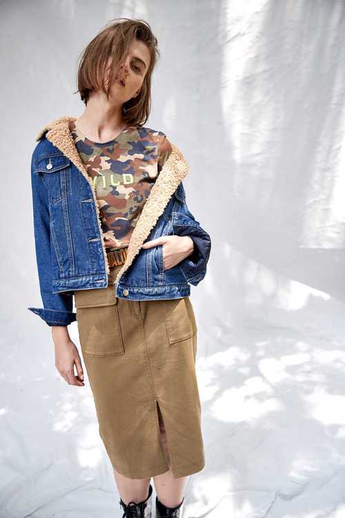 Denim double-face jacket
