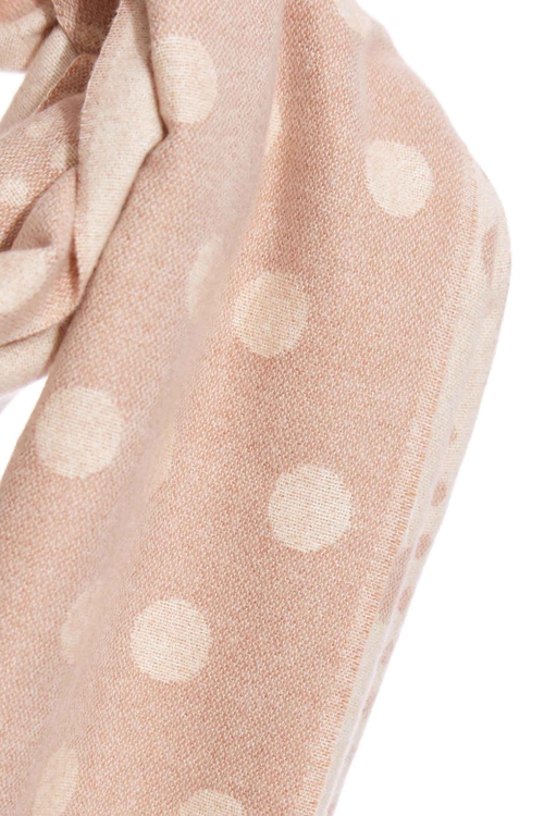 圓點雙色流蘇圍巾,粉色的力量