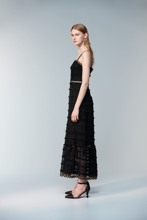 Black tassel Lace Dress