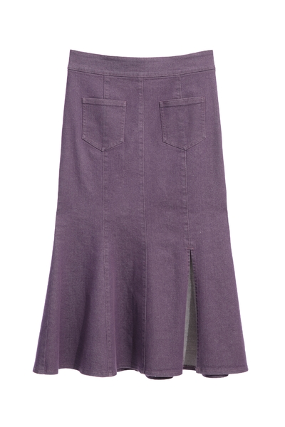 日式紫魚尾牛仔裙