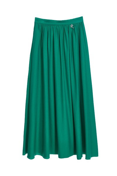 亮綠色垂墬長裙